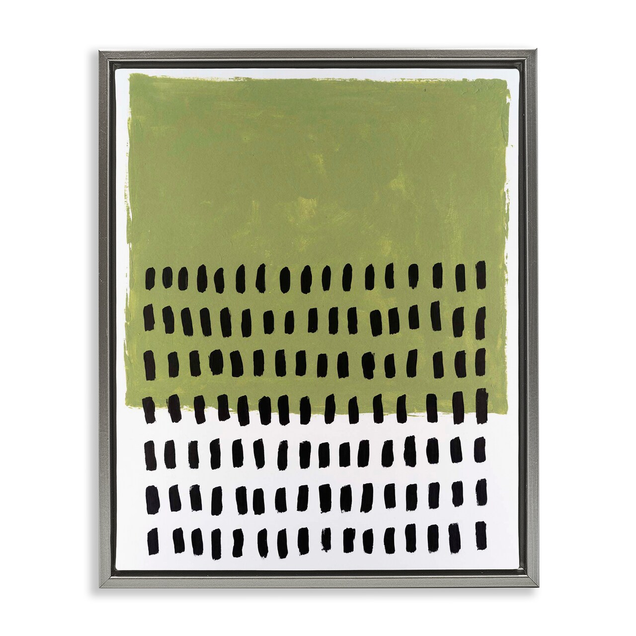 Stupell Industries Green Dotted Pattern Floater Framed Canvas Wall Art Design by Michael Willett